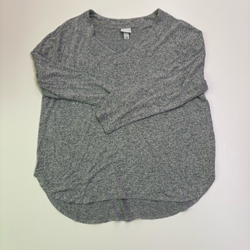 Ava & Viv Gray Long Sleeve Soft T-Shirt